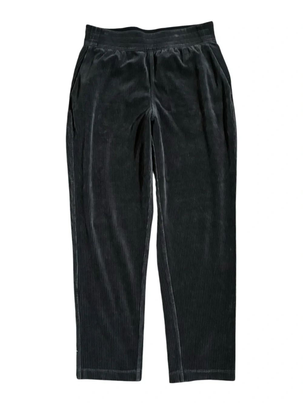 Lululemon Scuba Mid-Rise Wide-Leg Pant 7/8 Length Velvet Cord Black
